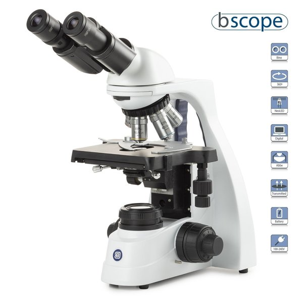 Euromex bScope 40X-1600X Binocular Compound Microscope w/ E-plan IOS Objectives BS1152-EPLIA